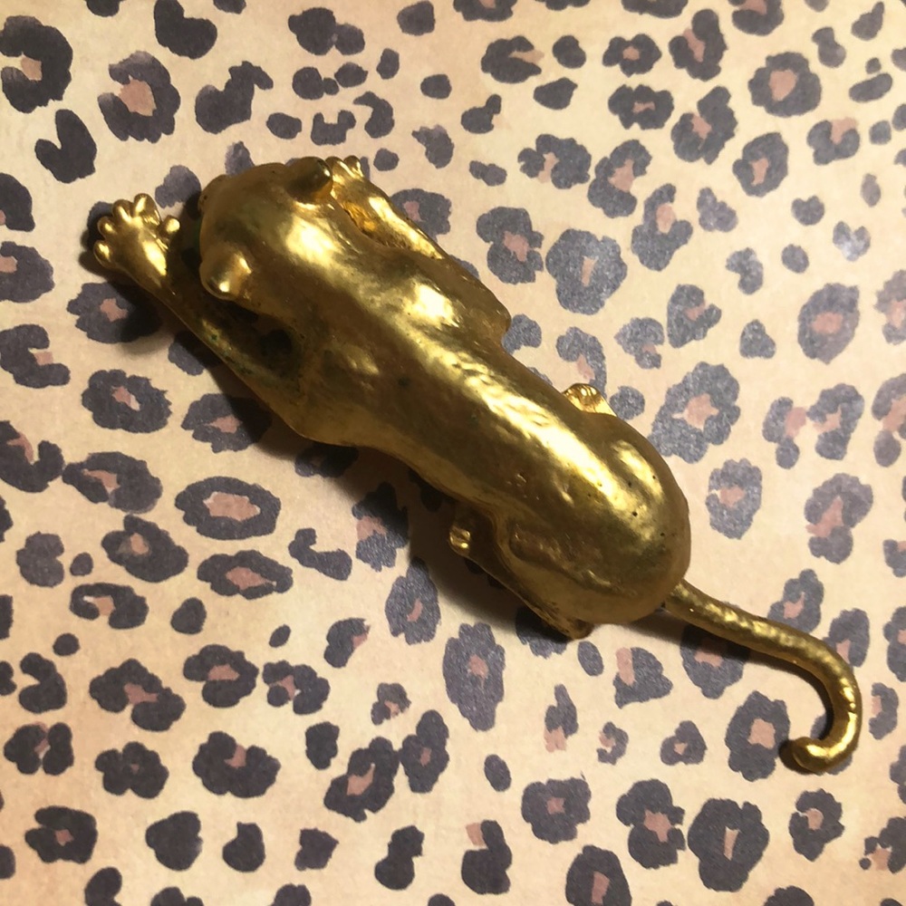 Large Prowling Cat Statement Brooch